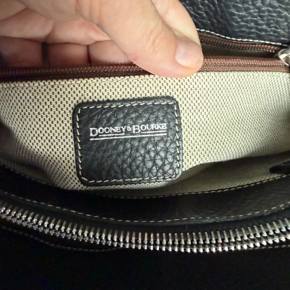 Dooney & Bourne Black Pebbled Grain Leather Satchel - Picture 7 of 13